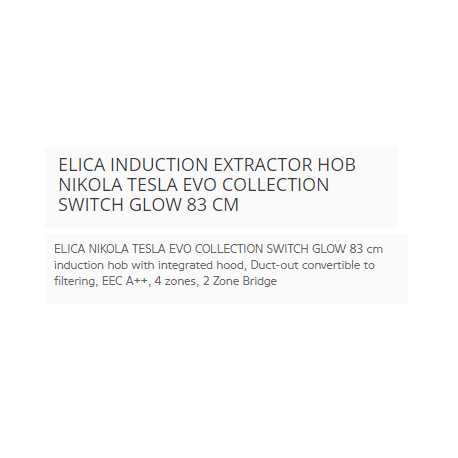 ELICA INDUKTIONSKOCHFELD NIKOLA TESLA EVO COLLECTION SWITCH GLOW 83 CM