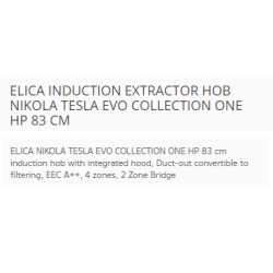 ELICA INDUCTION EXTRACTOR HOB NIKOLA TESLA EVO COLLECTION ONE HP 83 CM