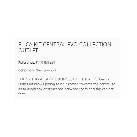 ELICA EVO COLLECTION CENTRAL OUTLET