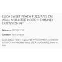 ELICA HOTTE DÉCORATIVE MURALE SWEET PEACH FUZZ/A/85 CM + KIT EXTENSION CHEMINÉE CL. A