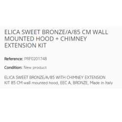 ELICA SWEET BRONZE/A/85 CM + KAMIN ERWEITERUNGSSATZ WANDHAUBE EEK A