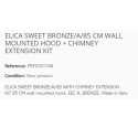 ELICA SWEET BRONZE/A/85 CM + KAMIN ERWEITERUNGSSATZ WANDHAUBE EEK A