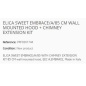 ELICA HOTTE DÉCORATIVE MURALE SWEET EMBRACE/A/85 CM + KIT EXTENSION CHEMINÉE CL. A