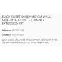 ELICA HOTTE DÉCORATIVE MURALE SWEET SAGE/A/85 CM + KIT EXTENSION CHEMINÉE CL. A