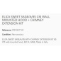 ELICA HOTTE DÉCORATIVE MURALE SWEET SAGE/A/85 CM + KIT EXTENSION CHEMINÉE CL. A