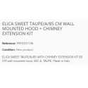 ELICA SWEET TAUPE/A/85 CM WALL MOUNTED HOOD + CHIMNEY EXTENSION KIT