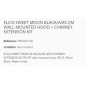 CAPPA A PARETE ELICA SWEET MOON BLACK/A/85 CM + KIT ESTENSIONE CAMINO CLASSE A