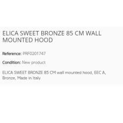 ELICA SWEET BRONZE WANDHAUBE 85 CM EEK A