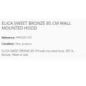 ELICA SWEET BRONZE 85 CM WALL MOUNTED HOOD