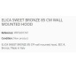 ELICA SWEET BRONZE WANDHAUBE 85 CM EEK A