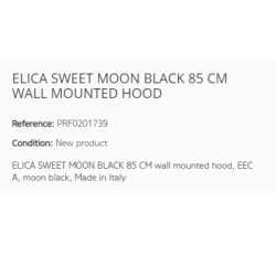 CAPPA A PARETE ELICA SWEET MOON BLACK 85 CM CLASSE A