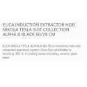 ELICA INDUCTION EXTRACTOR HOB NIKOLA TESLA SUIT COLLECTION ALPHA B BLACK 60/78 CM
