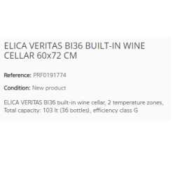 ELICA VERITAS BI36 BUILT-IN WINE CELLAR 60x72 CM