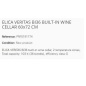 ELICA VERITAS BI36 BUILT-IN WINE CELLAR 60x72 CM