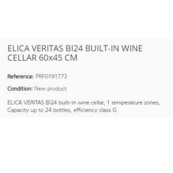 ELICA VERITAS BI24 BUILT-IN WINE CELLAR 60x45 CM