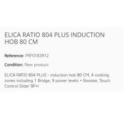 ELICA RATIO 804 PLUS INDUKTIONSKOCHFELD 80 CM