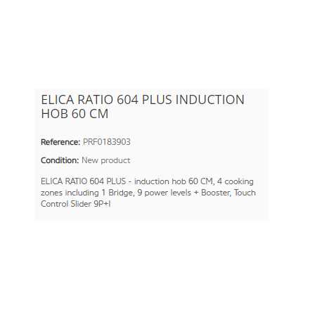 ELICA RATIO 604 PLUS INDUKTIONSKOCHFELD 60 CM