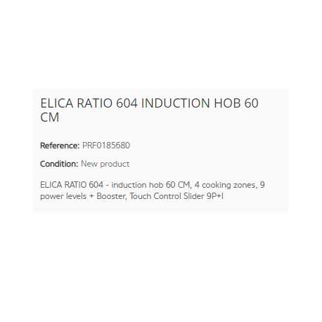 ELICA RATIO 604 INDUCTION HOB 60 CM