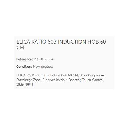 ELICA RATIO 603 INDUKTIONSKOCHFELD 60 CM