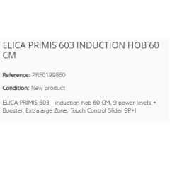 ELICA PRIMIS 603 TABLE À INDUCTION DOMINO 60 CM