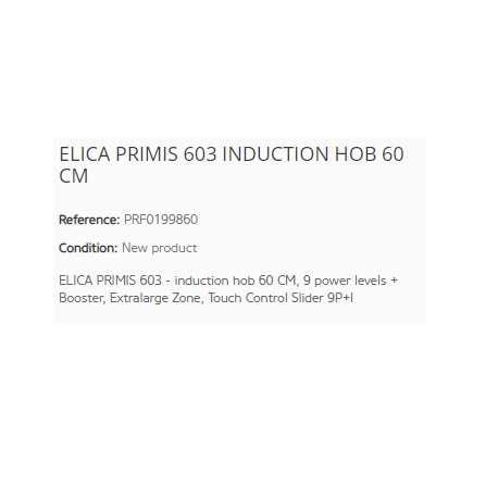ELICA PRIMIS 603 TABLE À INDUCTION DOMINO 60 CM