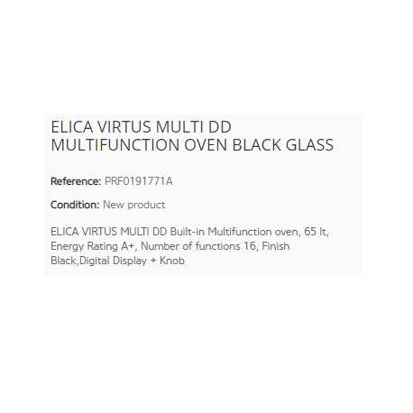 ELICA VIRTUS MULTI DD EINBAUBACKOFEN SCHWARZ