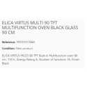 ELICA VIRTUS MULTI 90 TFT MULTIFUNCTION OVEN BLACK GLASS 90 CM