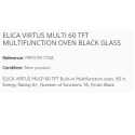 ELICA VIRTUS MULTI 60 TFT MULTIFUNCTION OVEN BLACK GLASS