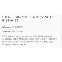 ELICA KAMIN-SET EDELSTAHL H185+H185