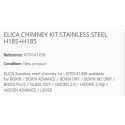 ELICA CHIMNEY KIT STAINLESS STEEL H185+H185