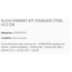 ELICA KAMIN-SET EDELSTAHL H12 CM