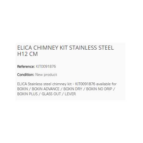 ELICA KAMIN-SET EDELSTAHL H12 CM