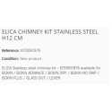 ELICA CHIMNEY KIT STAINLESS STEEL H12 CM
