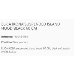 ELICA IKONA INSELHAUBE SCHWARZ 60 CM
