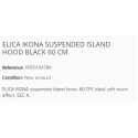 ELICA IKONA SUSPENDED ISLAND HOOD BLACK 60 CM