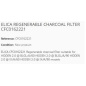 ELICA FILTRO CARBONE RIGENERABILE CFC0162221