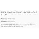 ELICA WAVE UX INSELHAUBE Ø 51 CM SCHWARZ