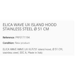 ELICA WAVE UX INSELHAUBE Ø 51 CM EDELSTAHL