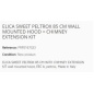 ELICA HOTTE DÉCORATIVE MURALE SWEET PELTROX 85 CM + KIT EXTENSION CHEMINÉE CL. A