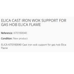 ELICA CAST IRON WOK SUPPORT FOR GAS HOB  ELICA FLAME