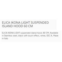 ELICA IKONA LIGHT INSELHAUBE 60 CM