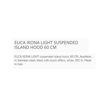 ELICA IKONA LIGHT INSELHAUBE 60 CM