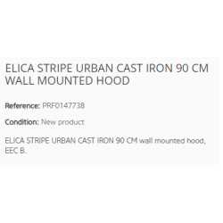 ELICA STRIPE URBAN CAST IRON 90 CM WALL MOUNTED HOOD