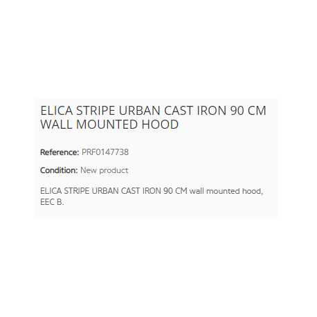 ELICA STRIPE URBAN CAST IRON WANDHAUBE 90 CM EEK B