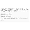 ELICA STRIPE URBAN CAST IRON WANDHAUBE 90 CM EEK B