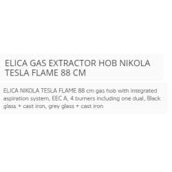ELICA GASKOCHFELD NIKOLA TESLA FLAME 88 CM