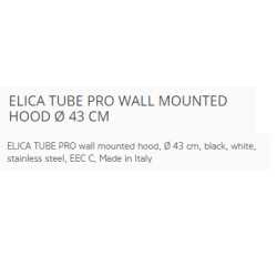 ELICA HOTTE DÉCORATIVE MURALE TUBE PRO Ø 43 CM