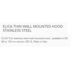 ELICA HOTTE DÉCORATIVE MURALE THIN ACIER INOX