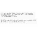ELICA HOTTE DÉCORATIVE MURALE THIN ACIER INOX