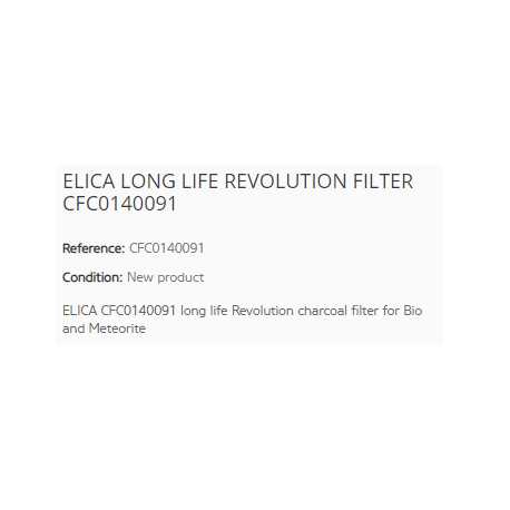 ELICA AKTIVKOHLEFILTER REVOLUTION CFC0140091